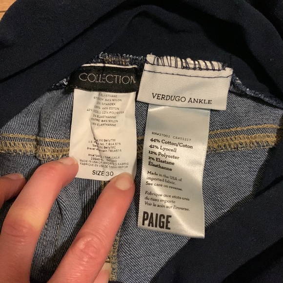 PAIGE size 30 maternity denim/jeans - Picture 2 of 3